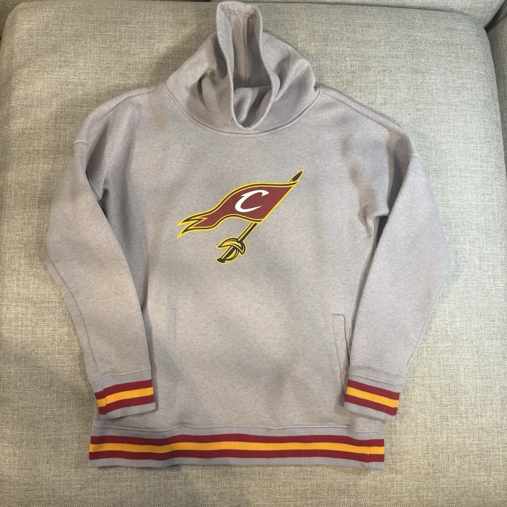 Cleveland Cavaliers Hoodie Mens‎ Medium Gray NBA Basketball Pullover Fleece